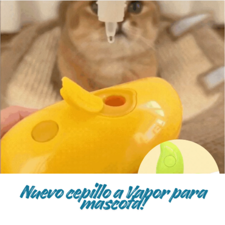 🎁 Cepillo con vapor automático para mascota